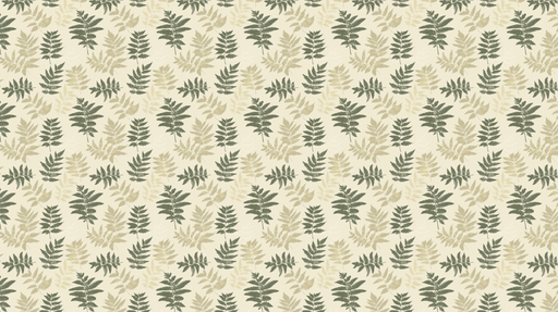 Papier peint feuillage Motif délicat de fougères sur fond crème