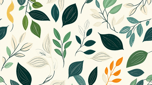 Papier peint feuillage Motif élégant de feuilles variées sur fond clair