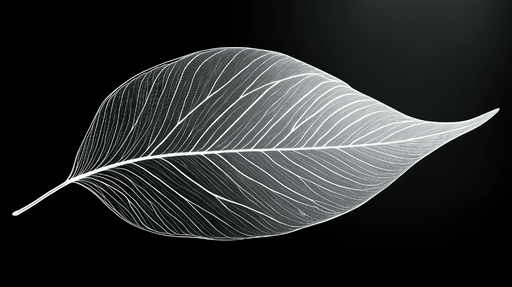 Papier peint feuillage noir et blanc Minimalisme