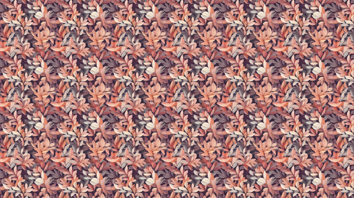 Papier peint feuillage orangé Un motif élégant de feuilles aux teintes chaudes sur fond sombre