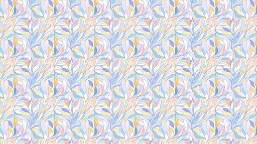 Papier peint feuillage pastel Feuilles délicates dans des teintes douces