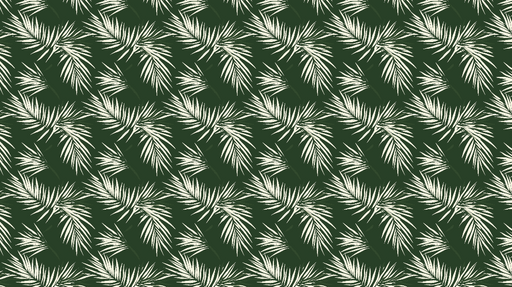 Papier peint feuillage tropical Branches de palmiers sur fond vert profond