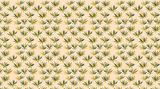 Papier peint feuillage tropical Motif de feuilles vertes et jaunes sur fond beige