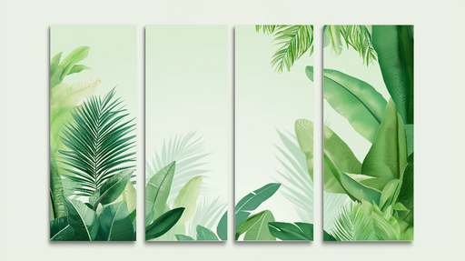 Papier peint feuillage tropical Un mélange élégant de feuilles vertes luxuriantes