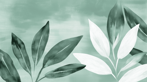 Papier peint feuillage vert d eau Peinture pastel