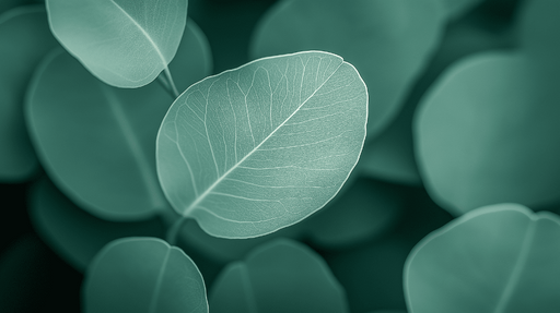 Papier peint feuillage vert doux Eucalyptus en gros plan