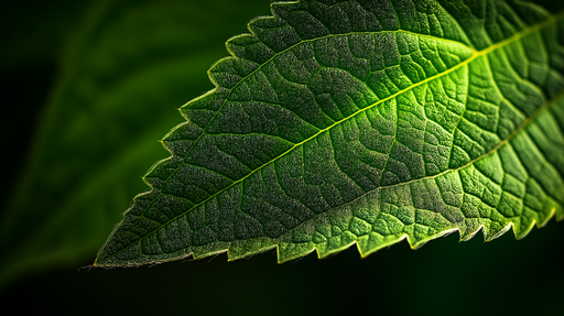 Papier peint feuillage vert Feuille verte en gros plan