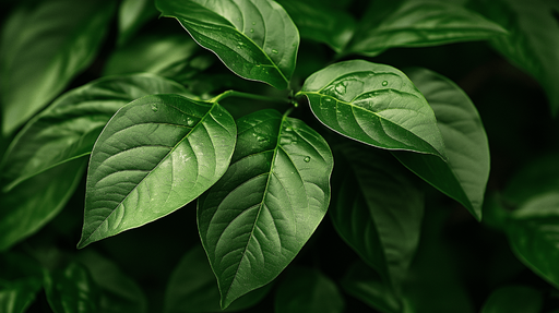 Papier peint feuillage vert Feuilles en gros plan panoramique