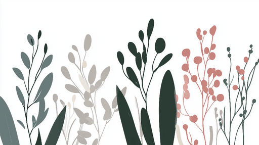 Papier peint feuillage vert Fine végétation pastel