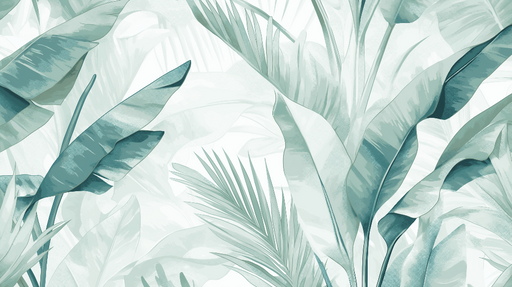 Papier peint feuillage vert grandes feuilles