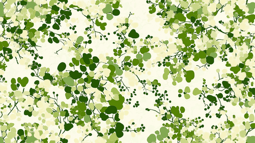 Papier peint feuillage vert Nuances de verts et petites feuilles