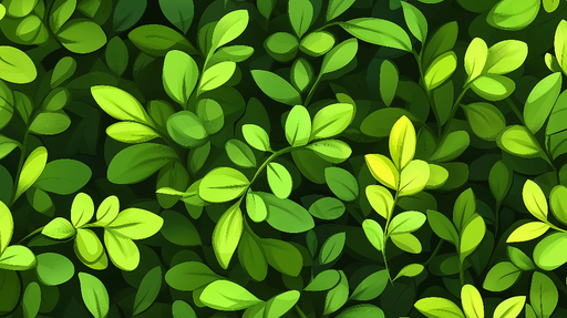 Papier peint feuillage vert Petites feuilles aux teintes vertes