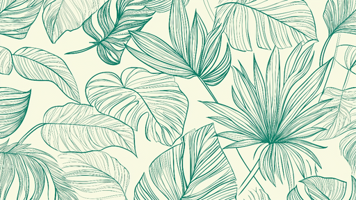 Papier peint feuillage vert Tapisserie monochrome