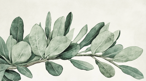 Papier peint feuillage vert Teintes de vert en pastel