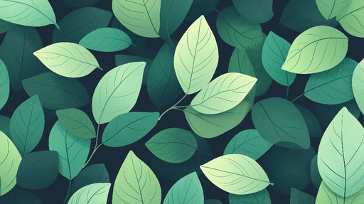 Papier peint feuillage vert Teintes pâles et foncées