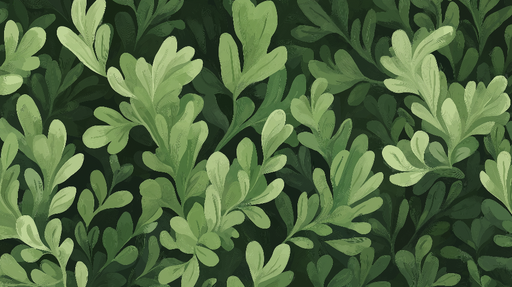 Papier peint feuillage vert Vert clair et foncé