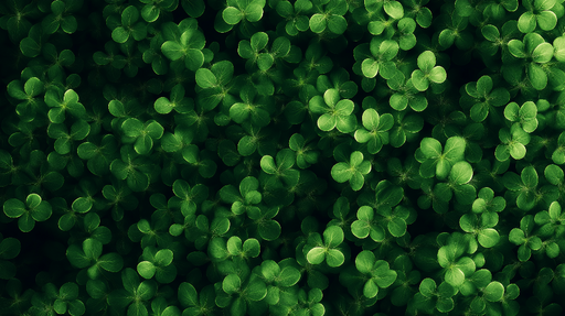 Papier peint feuille de bananier Motif de trèfles luxuriants