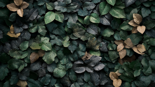 Papier peint feuille de bananier végétal Feuilles aux reflets dorés et verts profonds
