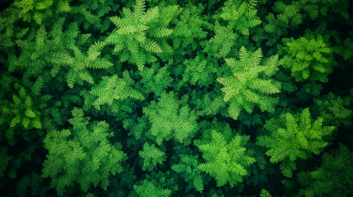 Papier peint feuille de bananier vert Un océan de fougères luxuriantes