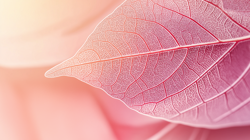 Papier peint feuille rose Détails délicats et textures douces