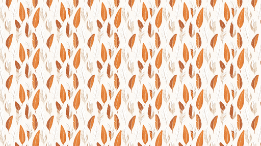 Papier peint feuilles automnales Motif de feuilles dans des teintes chaudes