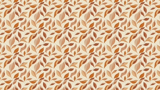 Papier peint feuilles automnales Motif élégant de feuilles dans des teintes chaudes