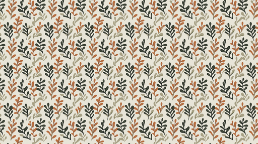 Papier peint feuilles colorées Motif de feuillage élégamment agencé sur fond clair