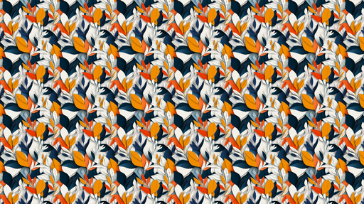 Papier peint feuilles colorées Motif floral dynamique avec des teintes vives