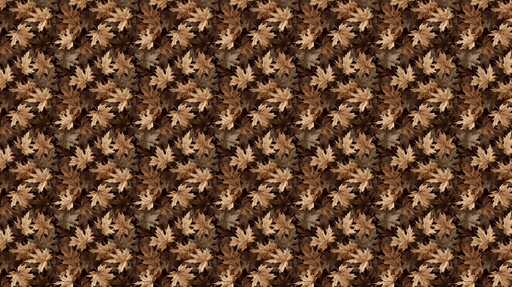 Papier peint feuilles d'automne Motif d'élégantes feuilles en nuances de marron