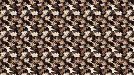 Papier peint feuilles d'automne Motif délicat de feuilles sur fond sombre