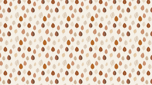 Papier peint feuilles d'automne Un motif délicat de feuilles colorées en tons chauds