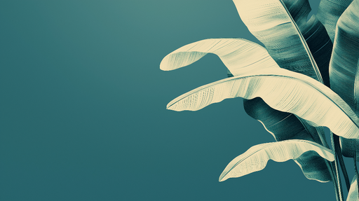 Papier peint feuilles de bananier bleu canard Élégance tropicale et apaisante