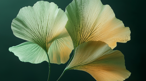 Papier peint feuilles de gingko Motif élégant et apaisant de feuilles de gingko