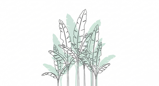 Papier peint feuilles de palmier Motif délicat de feuilles stylisées en vert et noir