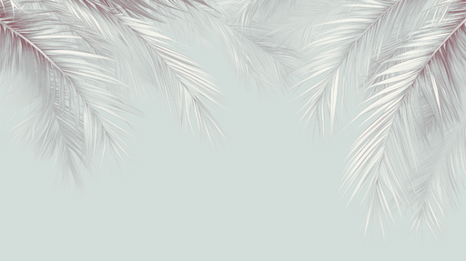 Papier peint feuilles de palmiers branches tombantes vertes