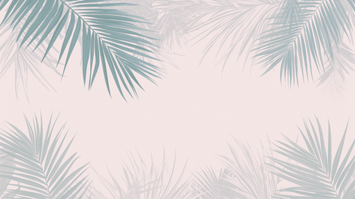 Papier peint feuilles de palmiers entre vert et rose