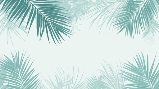 Papier peint feuilles de palmiers vert d eau