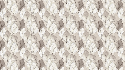 Papier peint feuilles délicates Motif de feuilles beige et crèmes