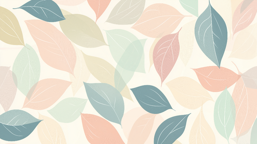 Papier peint feuilles délicates Motif de feuilles pastel sur fond clair