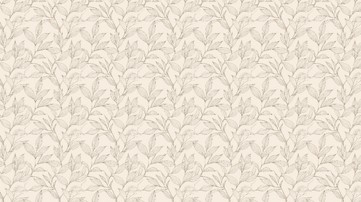 Papier peint feuilles délicates Motif vintage de feuillage sur fond beige