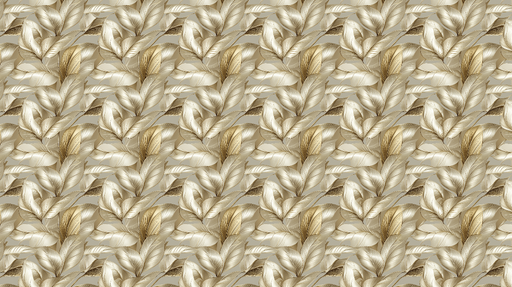 Papier peint feuilles dorées Élégance et raffinement avec un motif floral luxueux