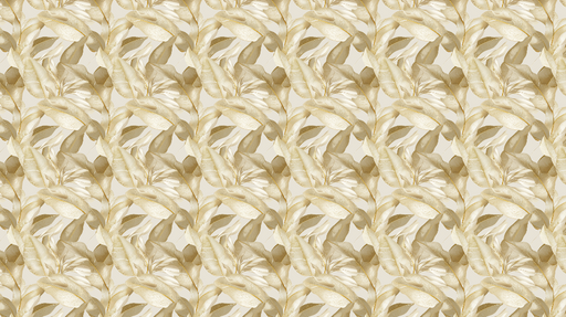 Papier peint feuilles dorées Élégantes feuilles blanches et dorées sur fond clair