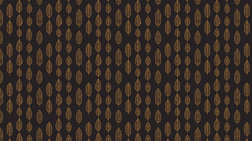 Papier peint feuilles dorées Feuilles stylisées sur fond noir