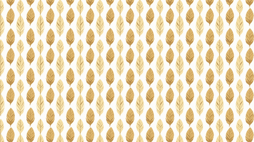 Papier peint feuilles dorées Motif de feuilles aux teintes chaudes sur fond clair