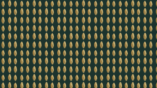 Papier peint feuilles dorées Motif de feuilles dorées sur fond noir