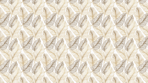 Papier peint feuilles dorées Motif élégant de feuilles beiges et marron