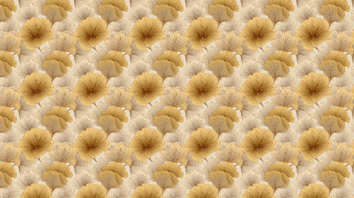 Papier peint feuilles dorées Motifs de feuilles aux teintes chaudes et délicates