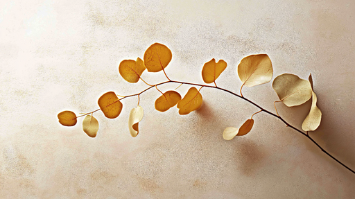 Papier peint feuilles dorées Une élégance naturelle avec des teintes chaleureuses