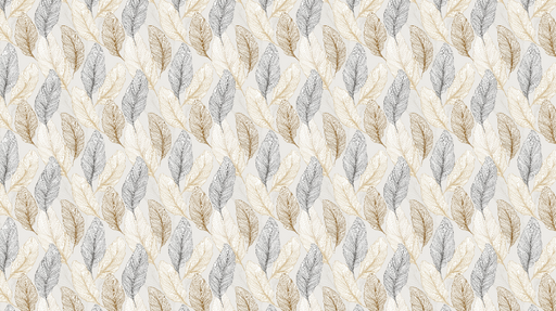 Papier peint feuilles élégantes Motifs de feuilles délicates en tons neutres