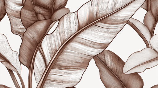 Papier peint feuilles élégantes Motifs de feuilles en ligne et textures raffinées